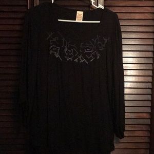 Faded Glory Long Sleeve Dressy Top